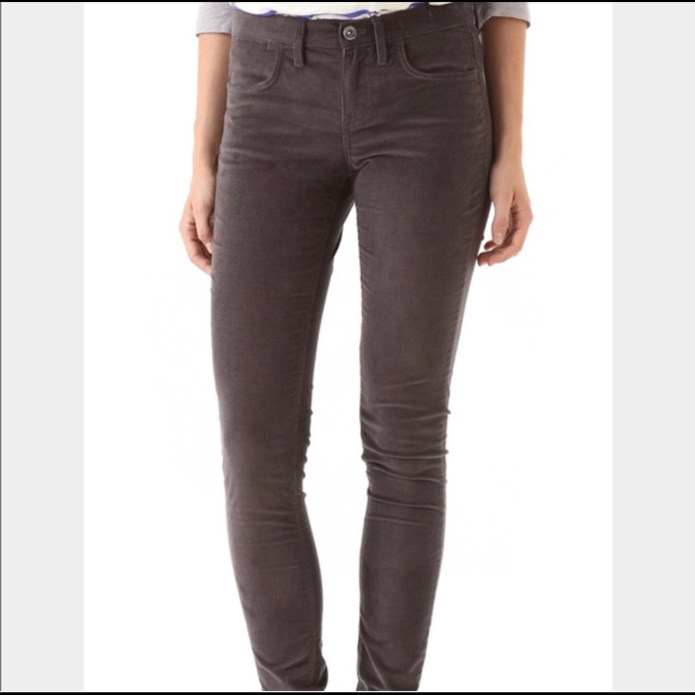 Madewell skinny cords in charcoal gray